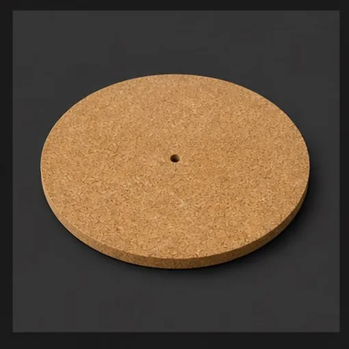 Cork Turntable Mat — Black Vinyl